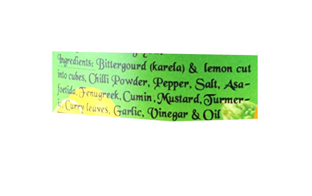 Authentic Granny's Recipes Bittergroud & Lime Pickles    Jar  500 grams